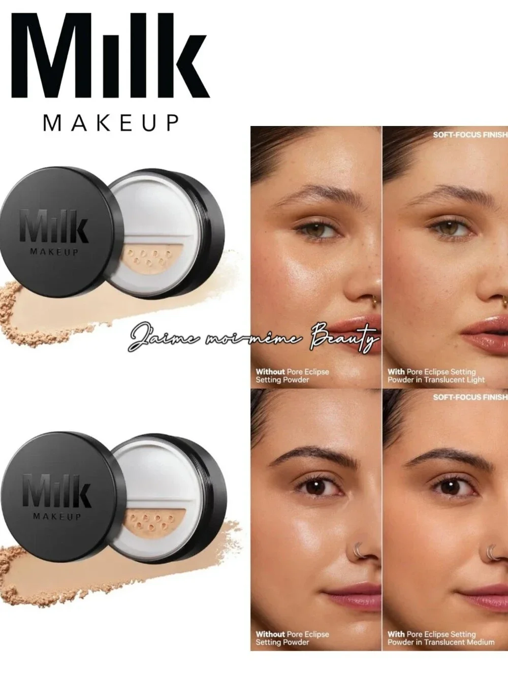 Milk Makeup Medium/Translucent Pore Eclipse Pore Blurring Setting Powder NEW
